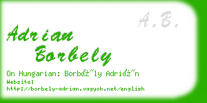 adrian borbely business card